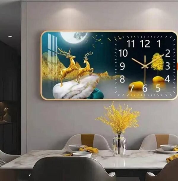 HORLOGE MURALE 60x30 DÉCORATIVE