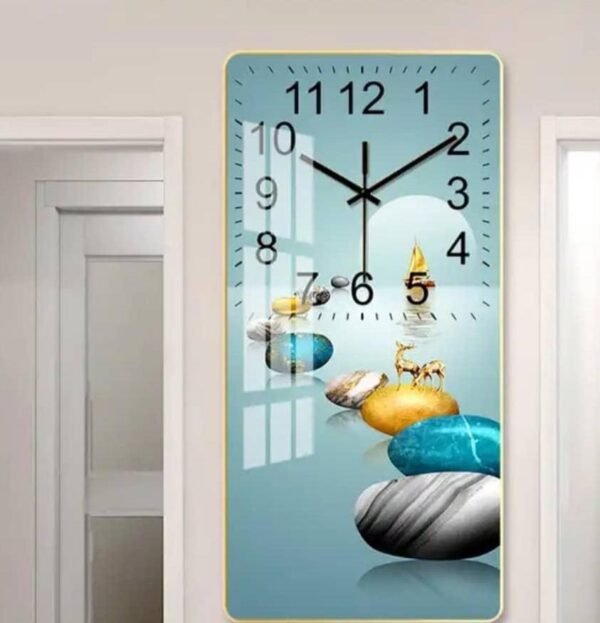 HORLOGE MURALE 60x30 DÉCORATIVE